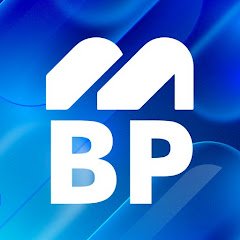 Ikon aplikasi Mitra Bos Pulsa: simbol BP putih pada latar biru.